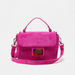 Haadana Solid Satchel Bag with Lock Clasp Closure-Women%27s Handbags-thumbnailMobile-0