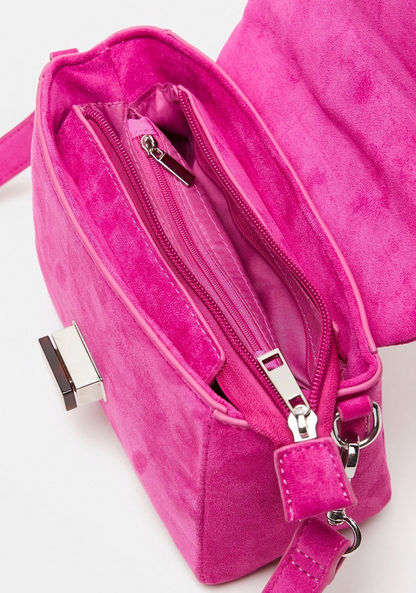 Haadana Solid Satchel Bag with Lock Clasp Closure-Women%27s Handbags-image-4