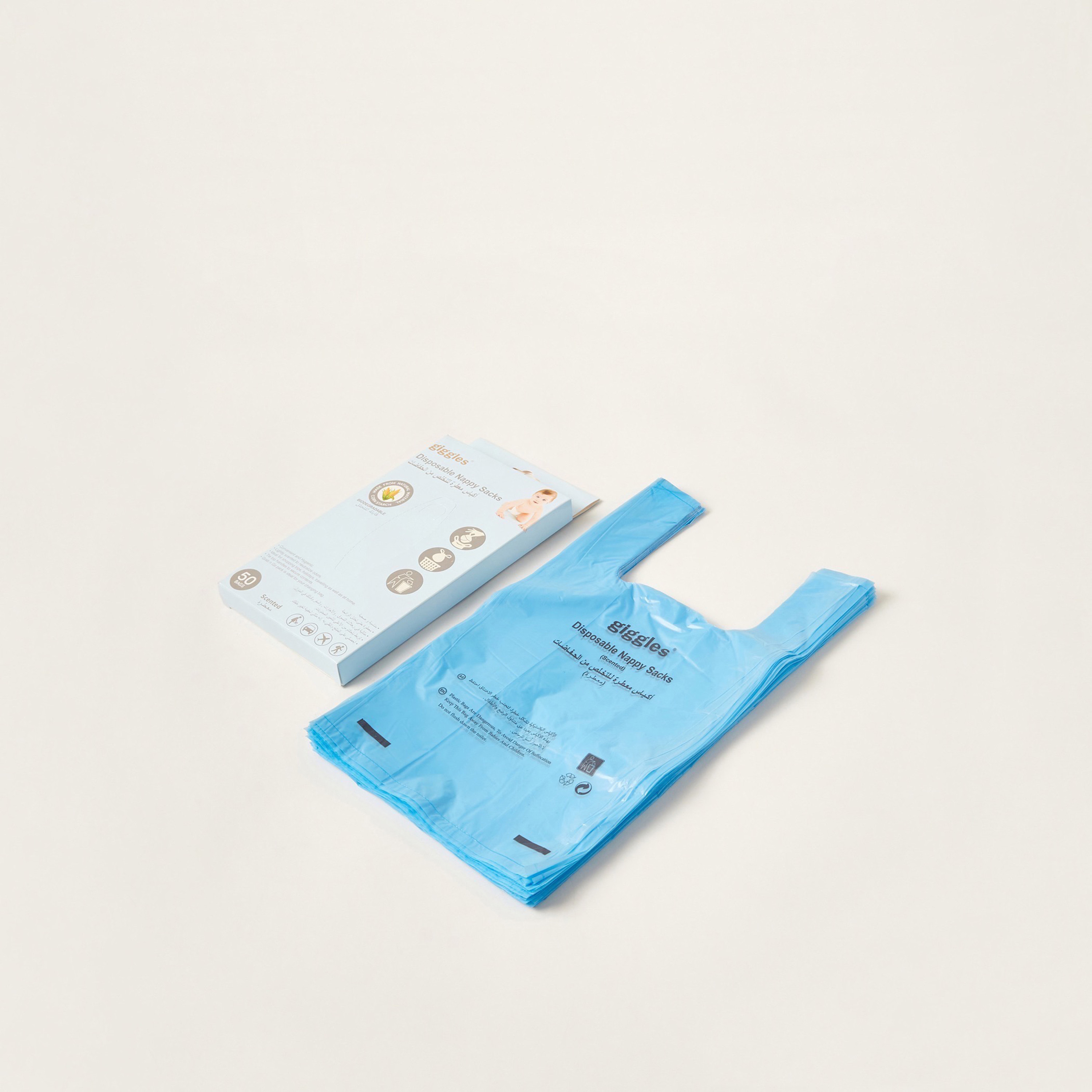 Giggles Disposable Nappy Sack - Pack of 50-baby-diapering-binsandrefills-image-3