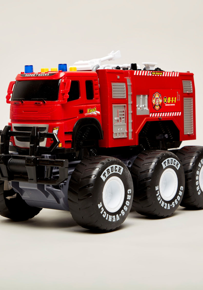 Jinheng Friction Power Fire Engine Truck Toy-Scooters and Vehicles-image-1