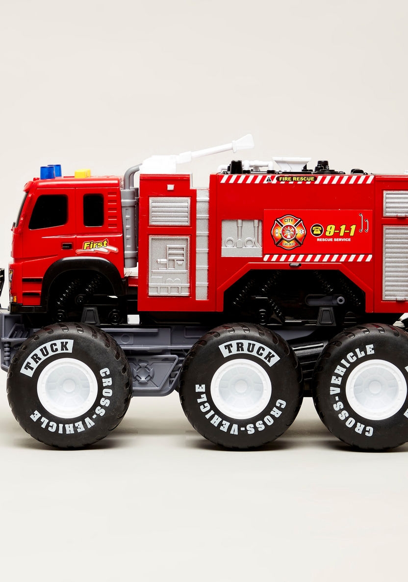 Jinheng Friction Power Fire Engine Truck Toy-Scooters and Vehicles-image-2