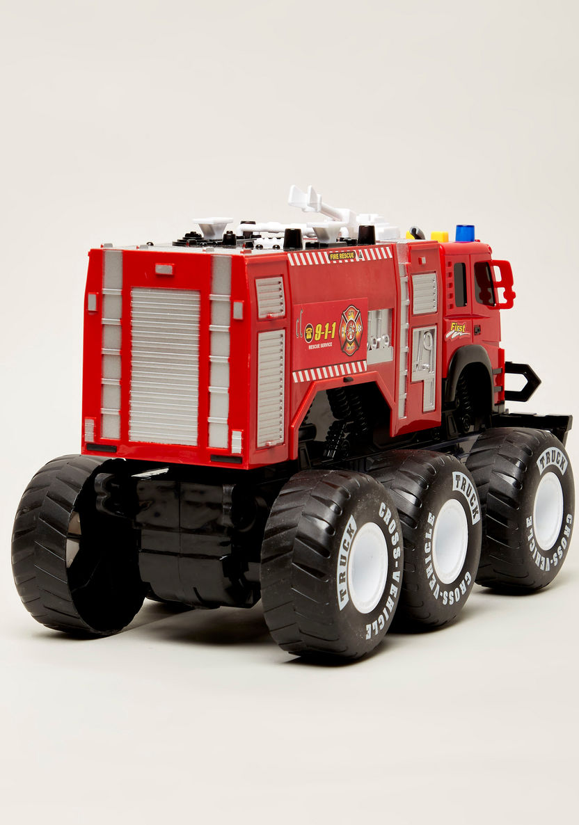 Jinheng Friction Power Fire Engine Truck Toy-Scooters and Vehicles-image-4