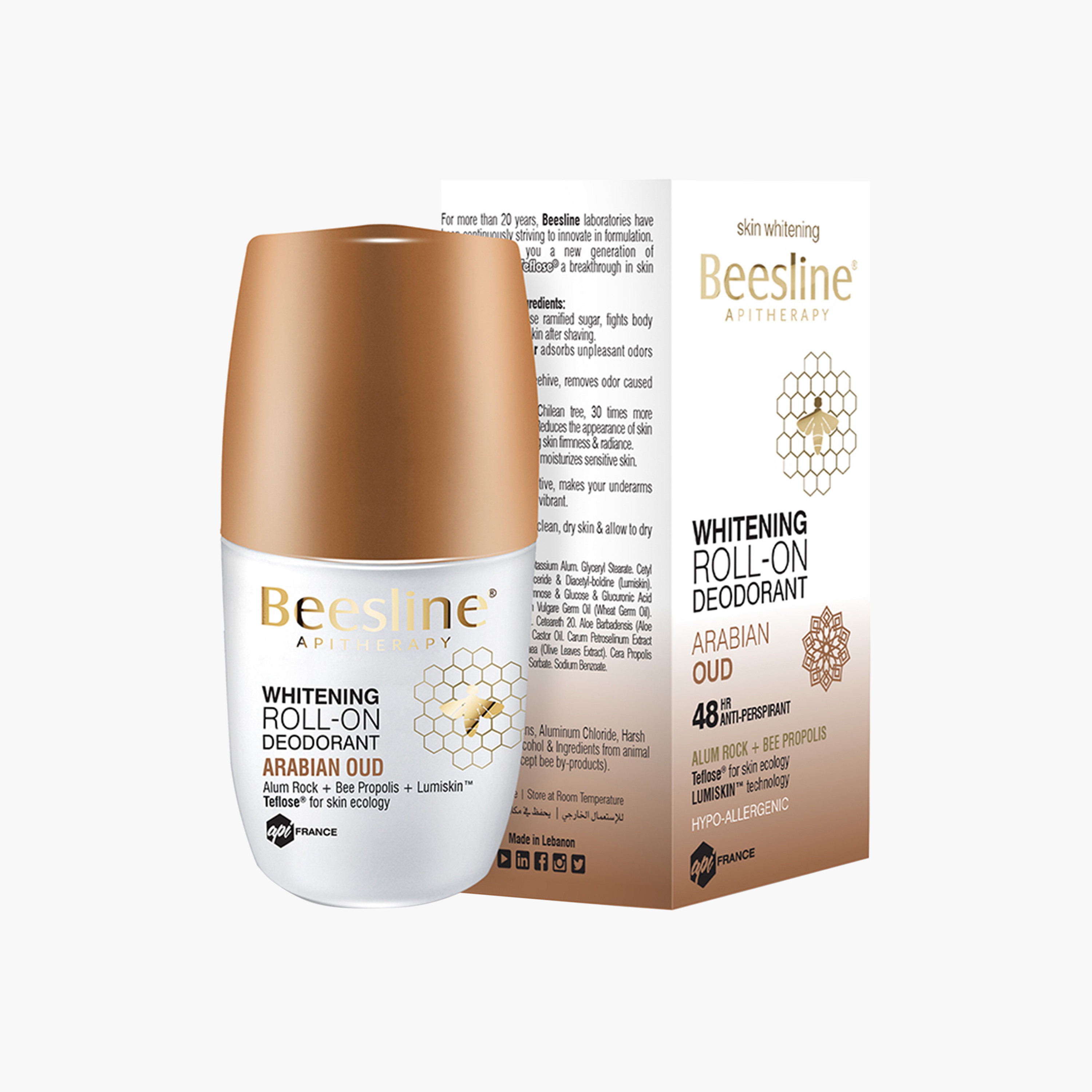 Beesline Whitening Arabian Oud Roll-On Deodorant - 50 ml-beautyandpersonalcare-fragrance-women-image-2
