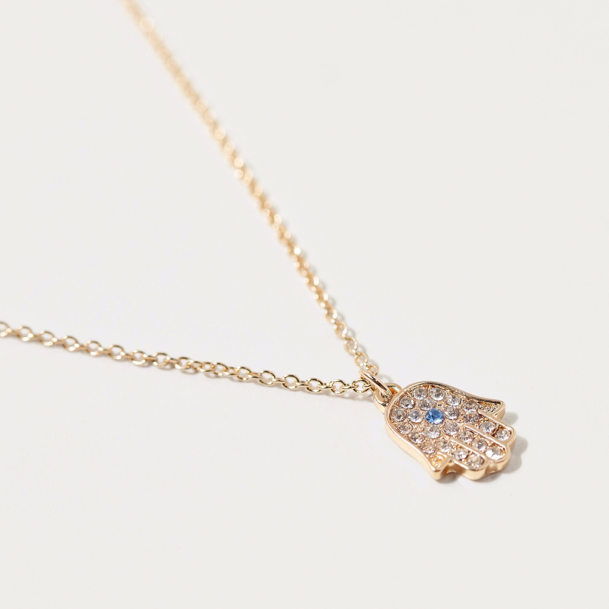 Necklace with Stone Studded Hamsa Hand Pendant-women-watchesandjewellery-jewellery-necklacesandpendants-image-2