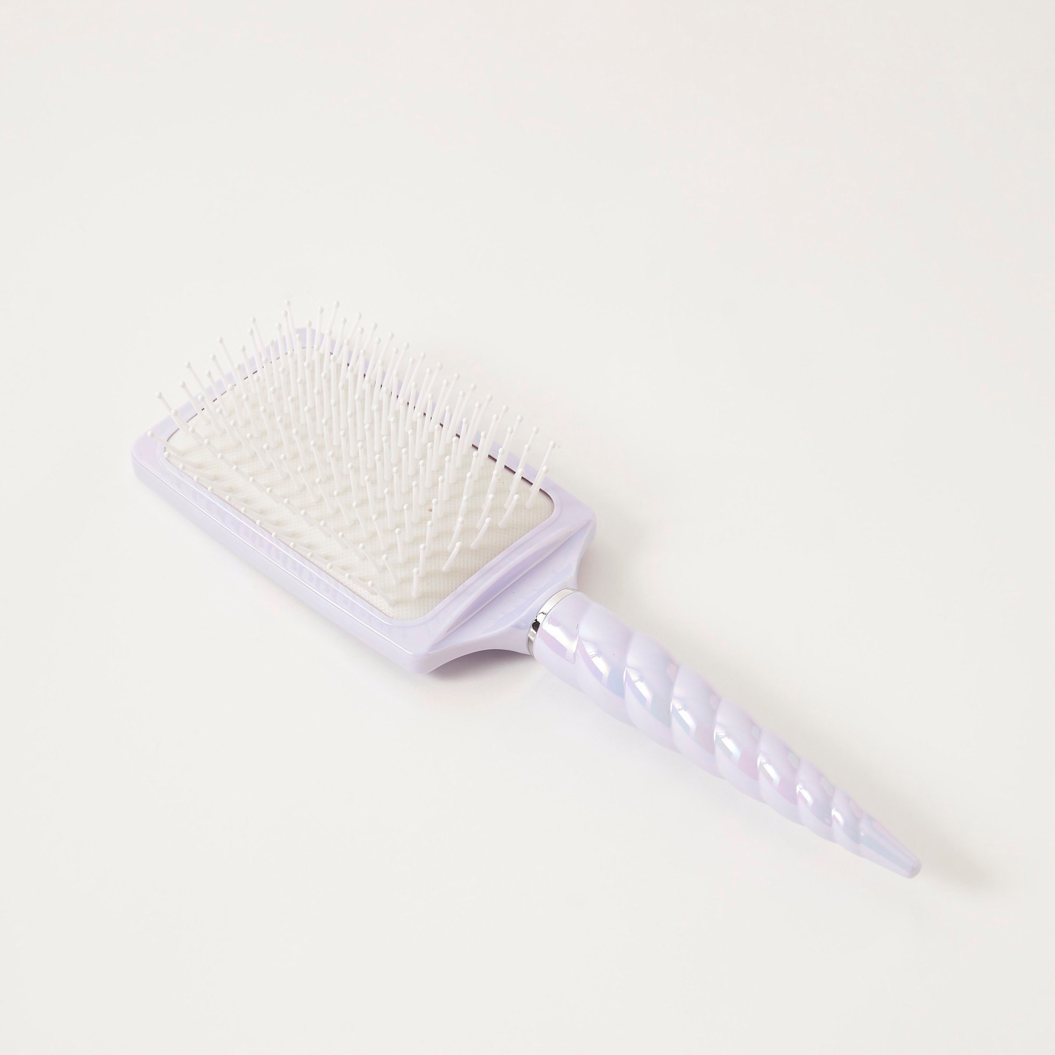 Solid Rectangular Hairbrush with Unicorn Horn Handle-women-hairaccessories-brushesandcombs-image-2