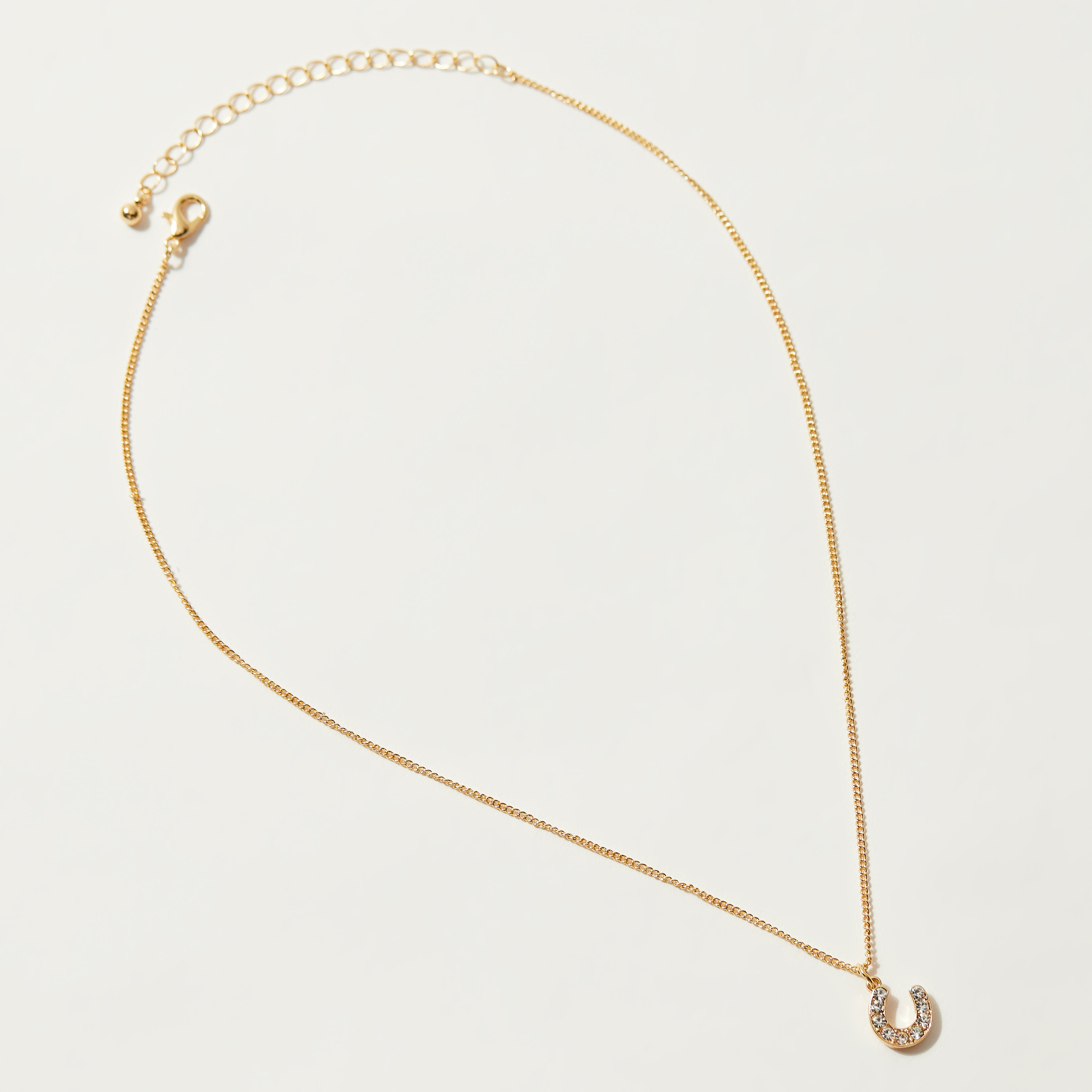 عقد بدلّاية على شكل حدوة حصان مزين بالكريستال-women-watchesandjewellery-jewellery-necklacesandpendants-image-3