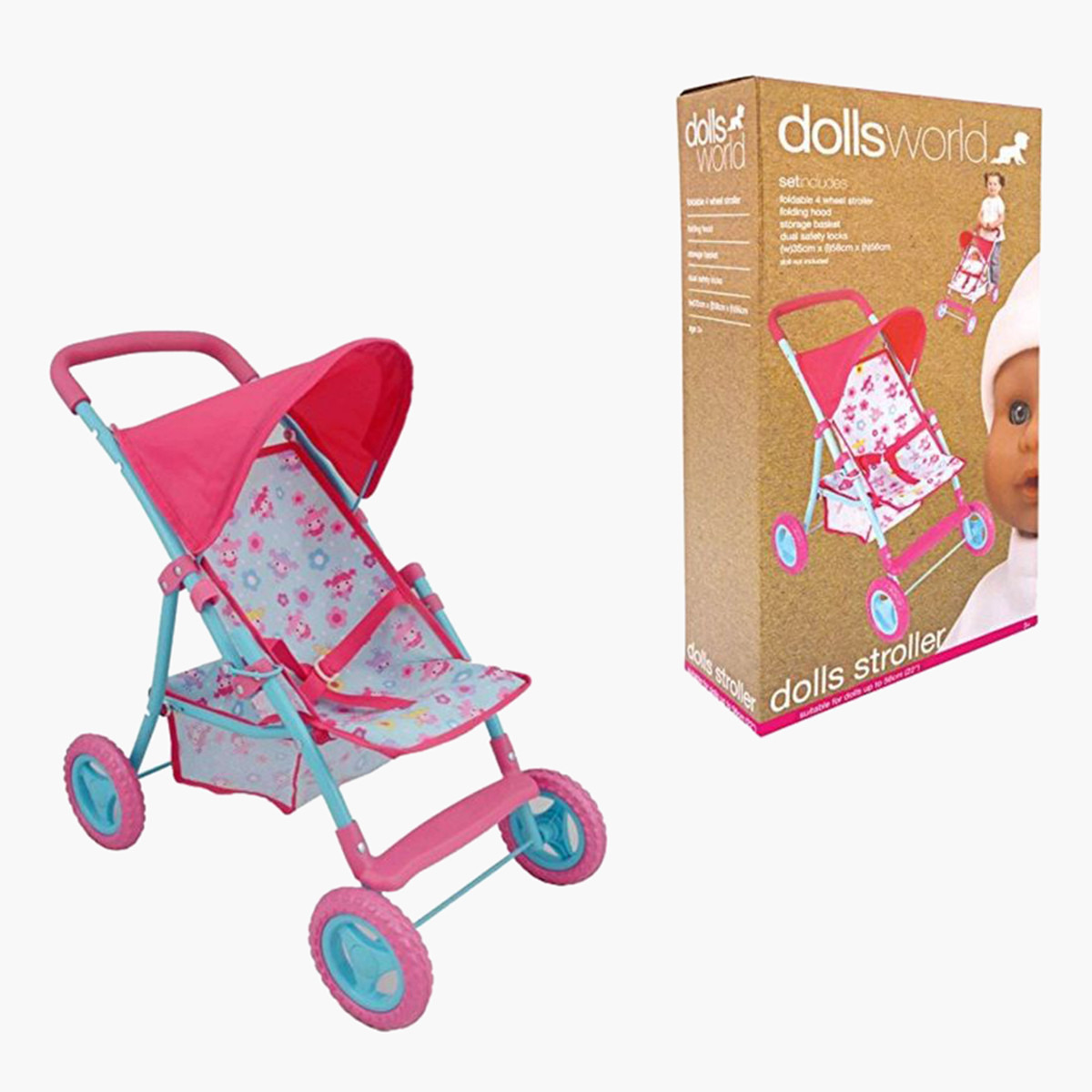 Dolls World Deluxe Folding Stroller Playset-toys-dollsandplaysets-dollplaysets-image-2