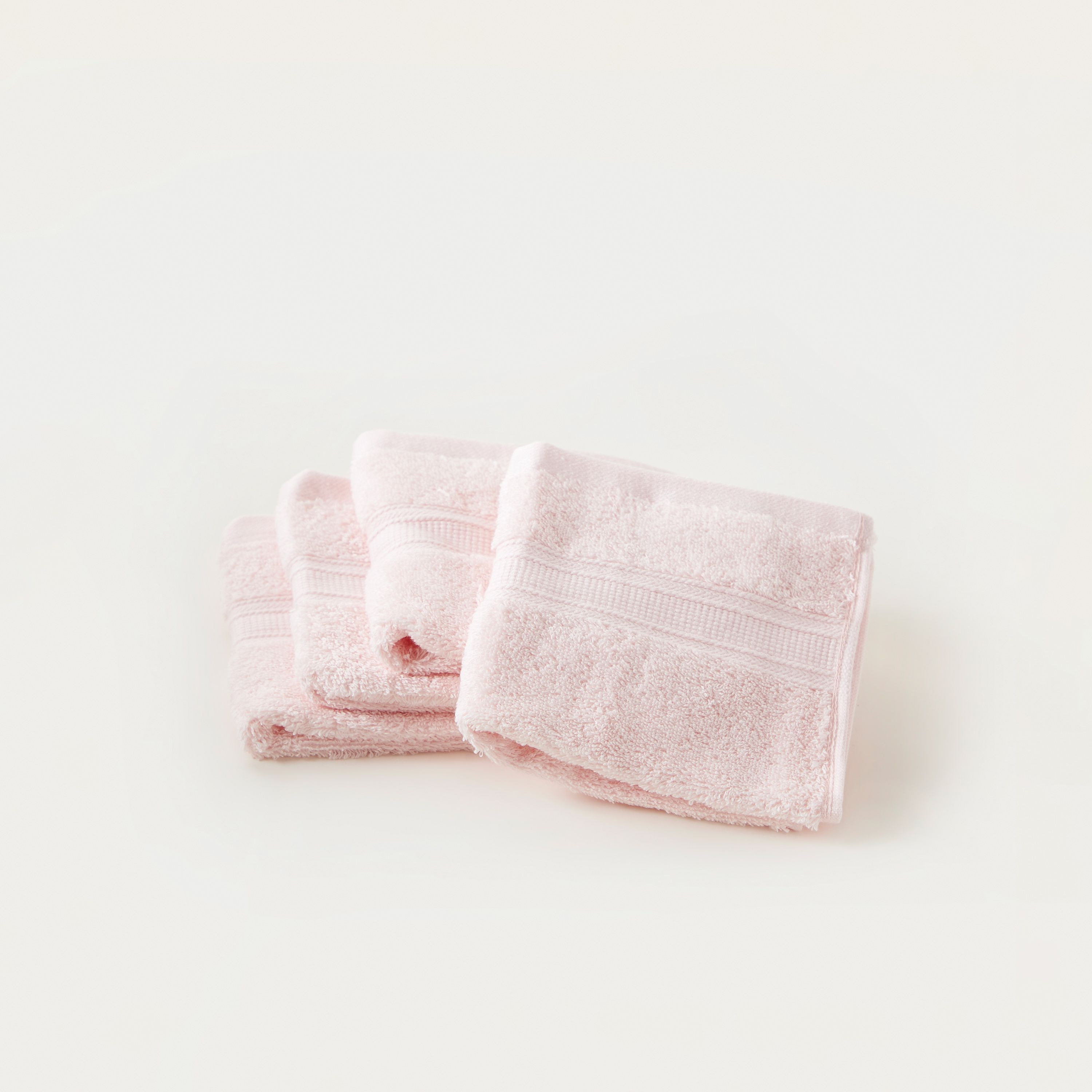 طقم مناشف وجه بارزة الملمس 4 قطع من القطن المصري - 30x30 سم -household-bathandlaundry-bathlinen-towels-image-2
