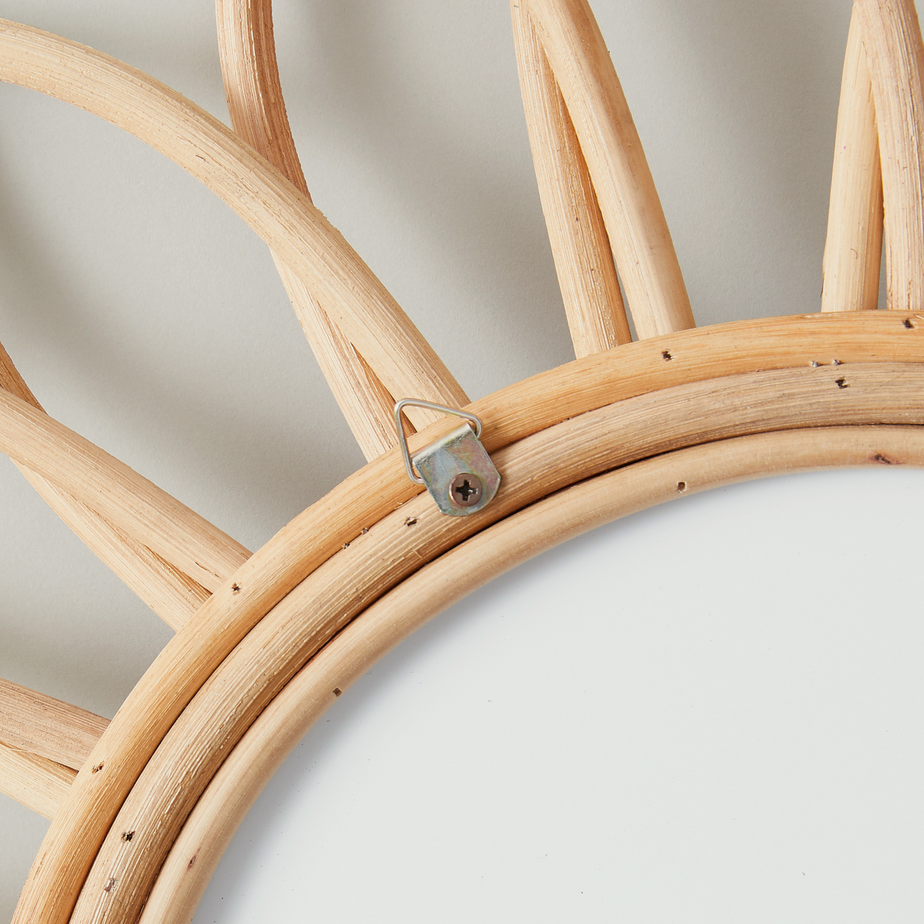 Rattan Round Mirror - 35x16x60 cms-household-walldecorandmirrors-mirrors-wallmirrors-image-3