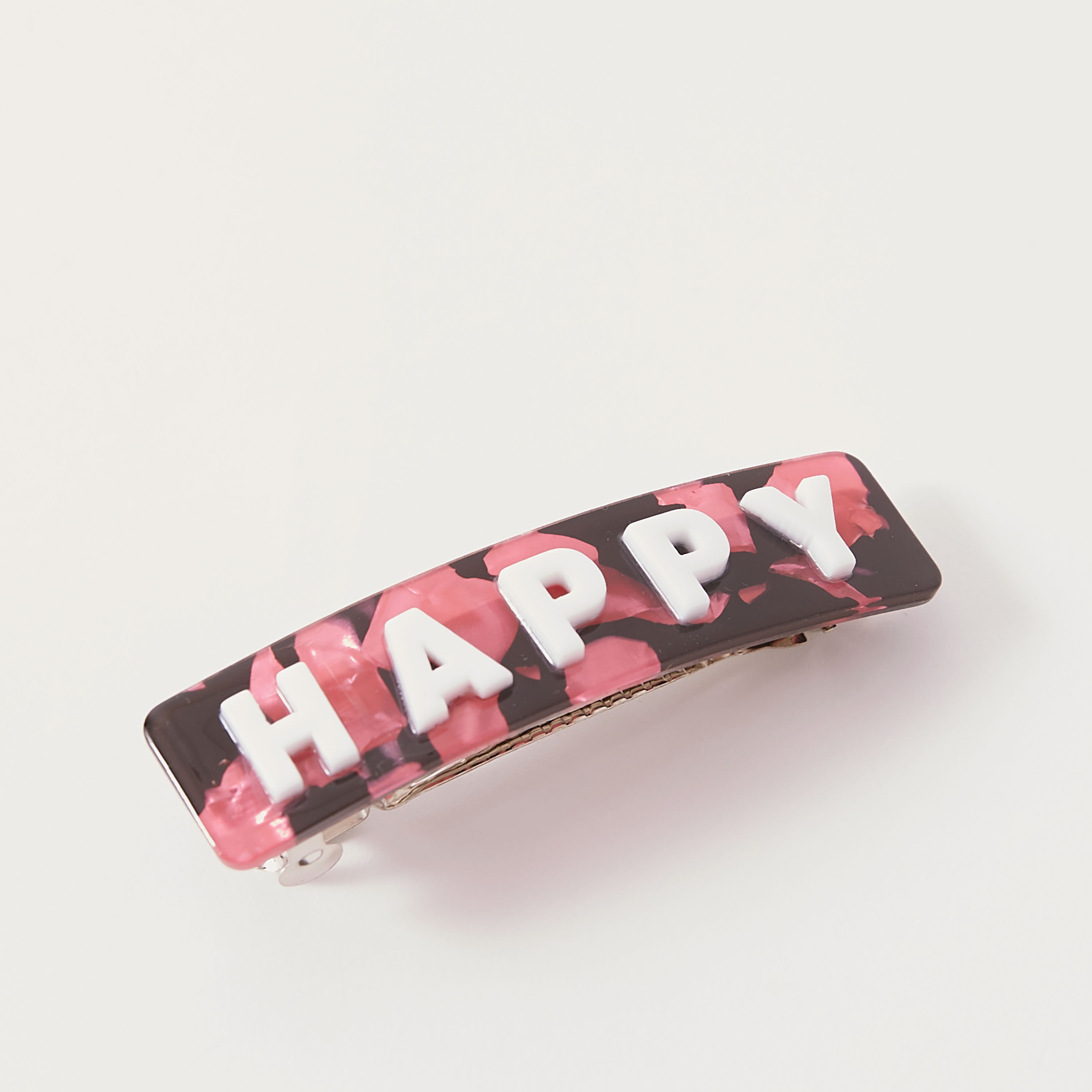 Lettered Message Embellished Barrette Hair Clip-women-hairaccessories-clips-image-1