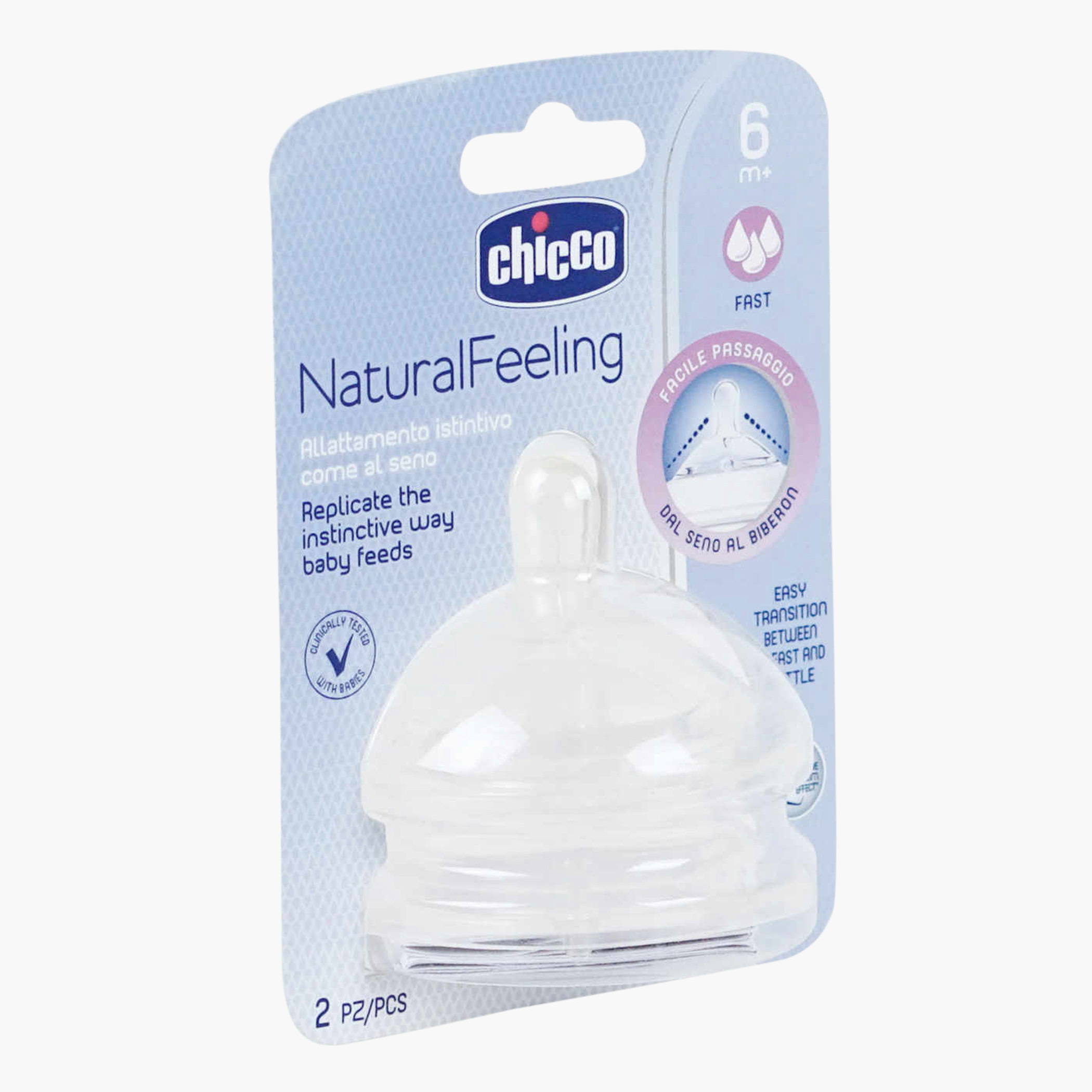 Chicco Natural Feeling 2-Piece Teat - 6+months-baby-feeding-feedingbottles-bottlesandteats-image-3