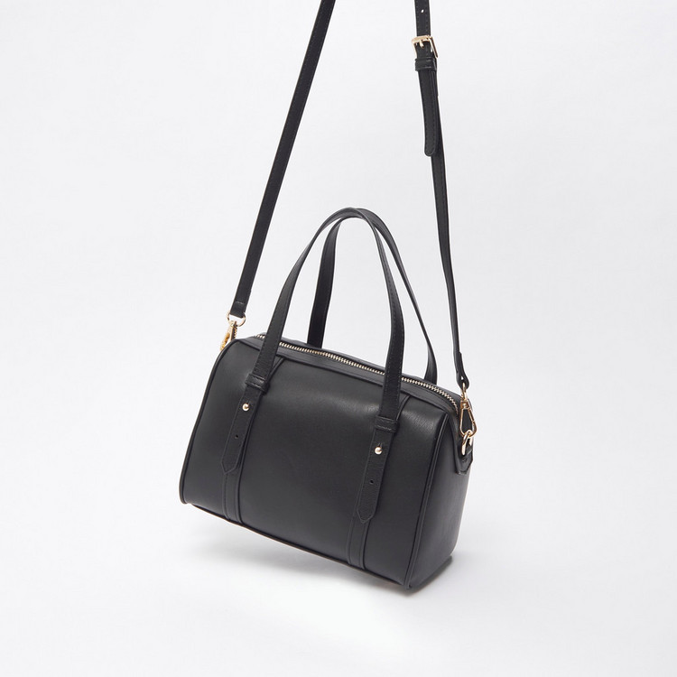 Celeste Solid Bowler Bag with Double Handles