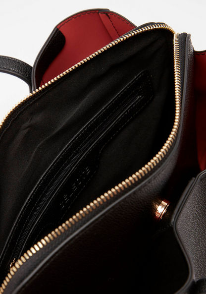 Celeste Textured Tote Bag with Twin Handles-Women%27s Handbags-image-4