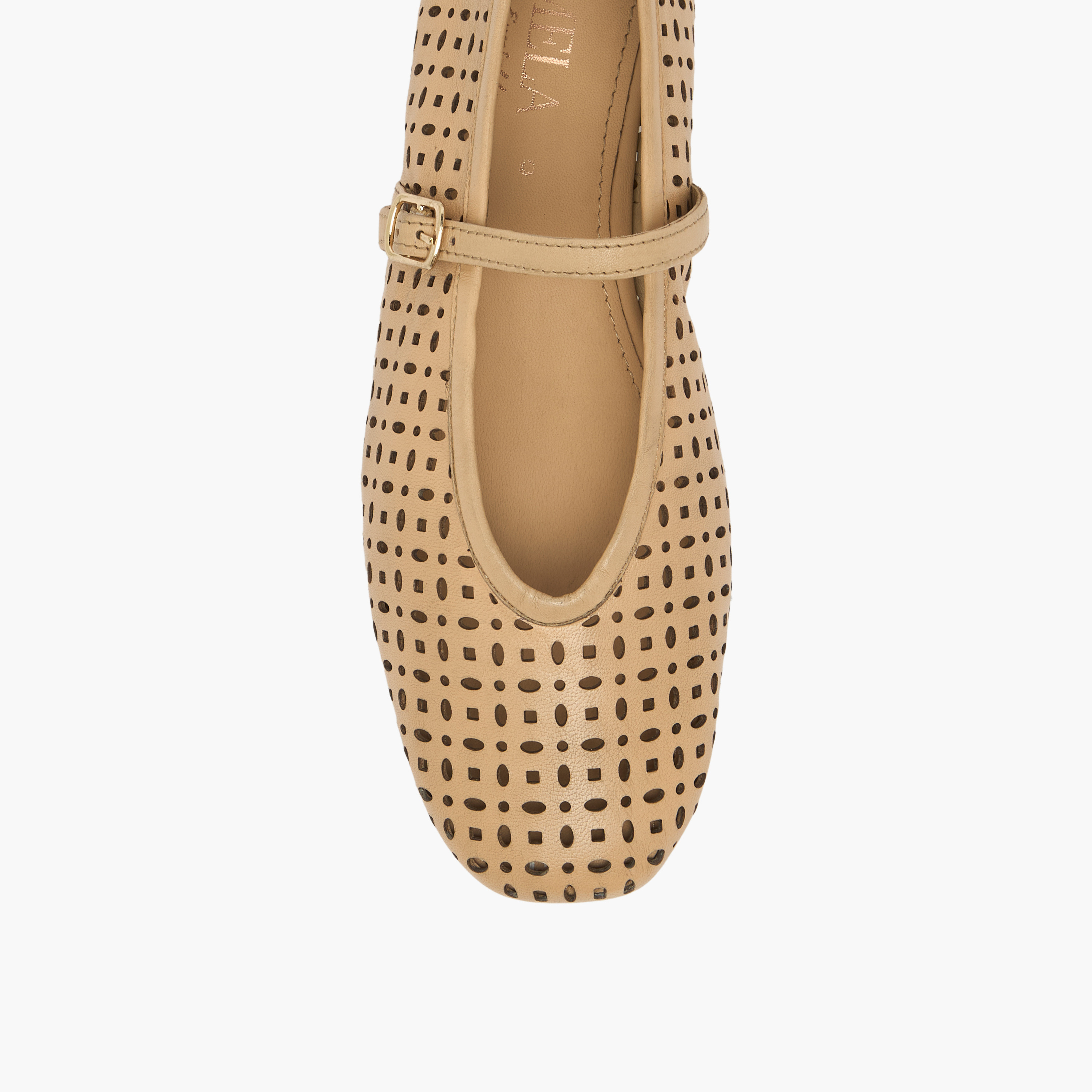 حذاء ماري جين جلد بتفاصل مفرغة بالليزر من كارميلا-women-shoes-ballerinas-image-4
