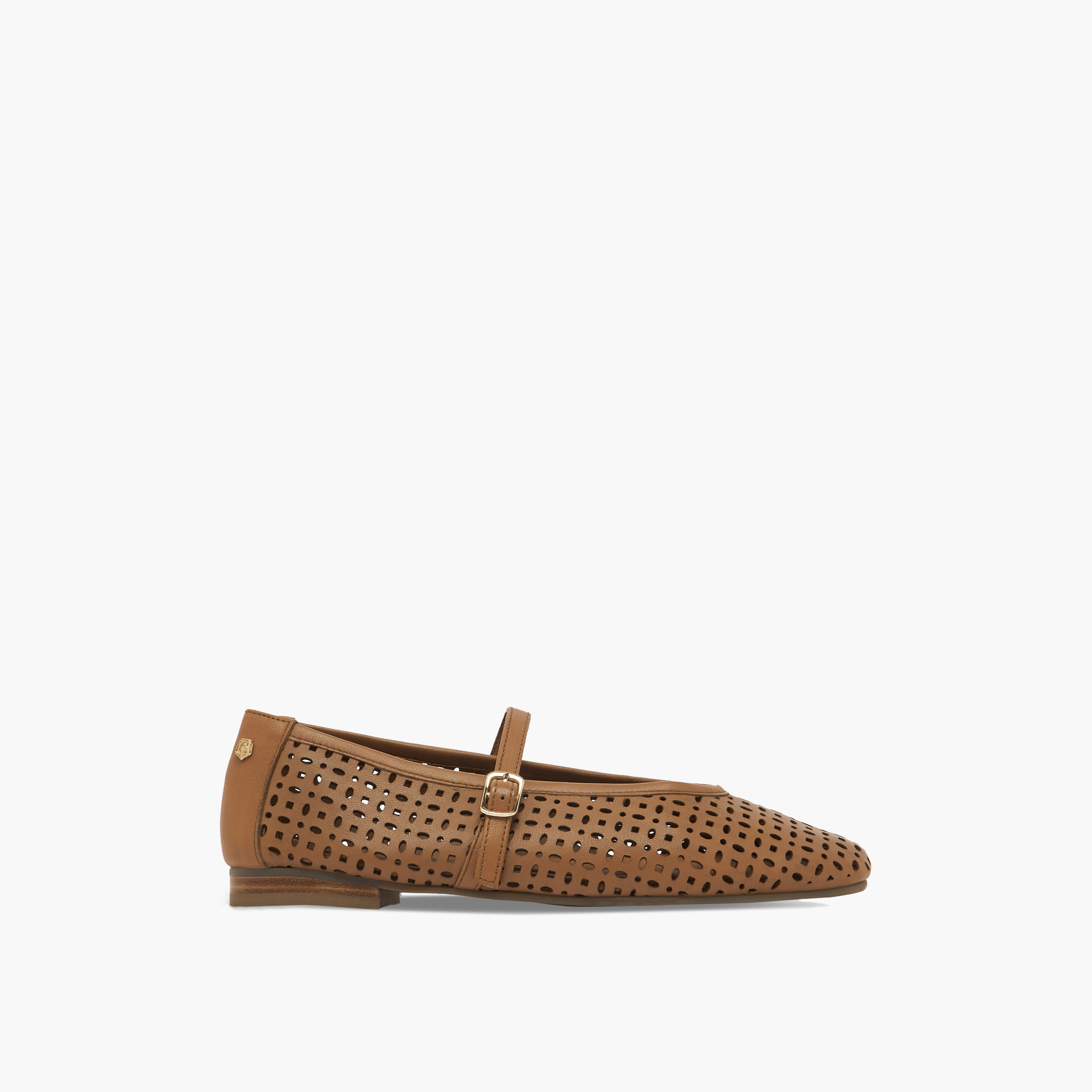 حذاء ماري جين جلد بتفاصل مفرغة بالليزر من كارميلا-women-shoes-ballerinas-image-3
