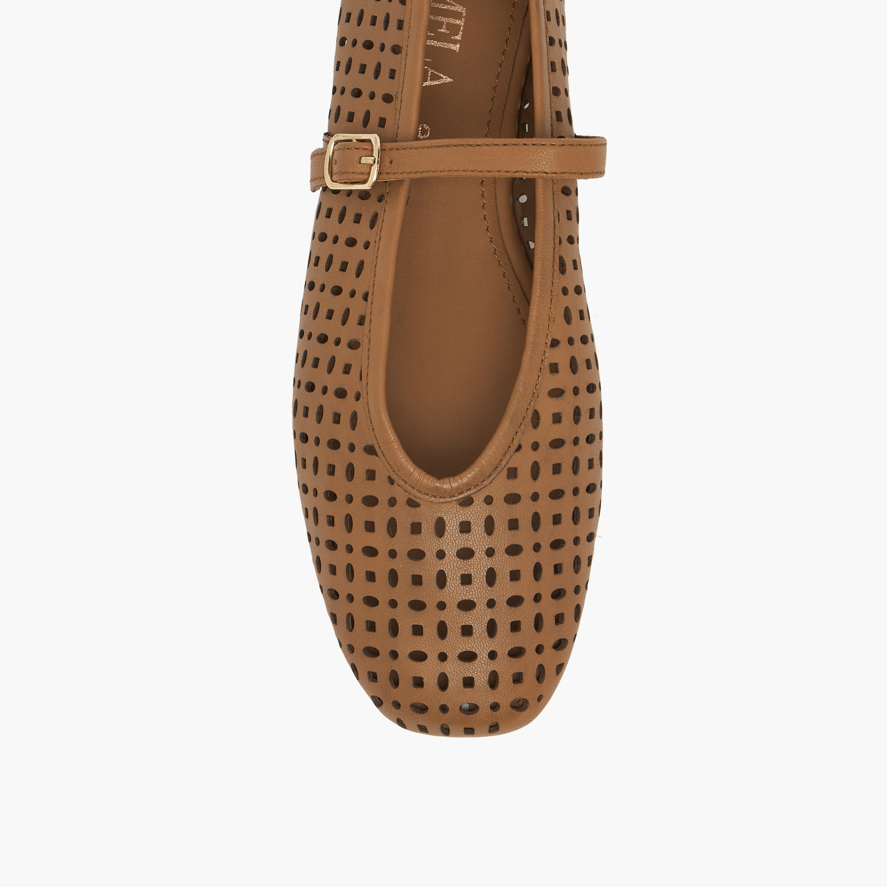 حذاء ماري جين جلد بتفاصل مفرغة بالليزر من كارميلا-women-shoes-ballerinas-image-4