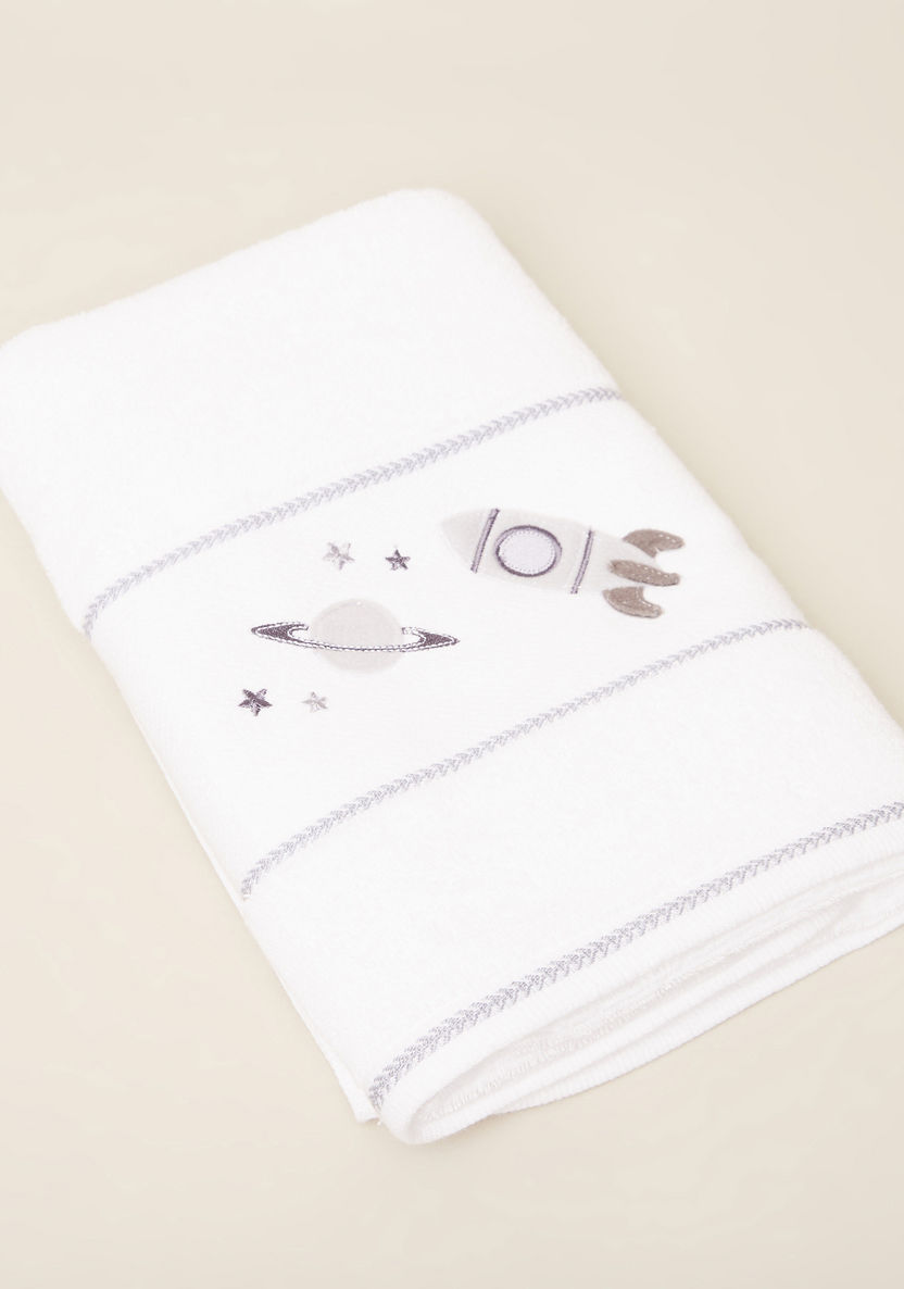 Juniors Space-Themed Embroidered Towel - 60x120 cms-Towels and Flannels-image-0
