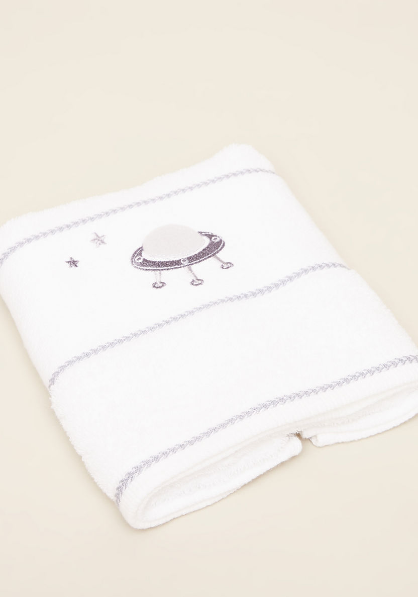 Juniors Space Shuttle Embroidered Towel - 60x120 cms-Towels and Flannels-image-0