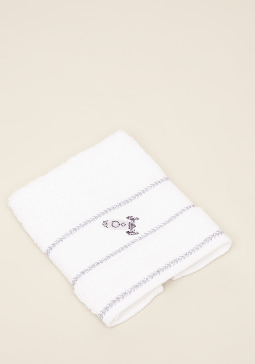 Juniors Rocket Embroidered Towel - 30x30 cms-Towels and Flannels-image-0