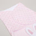 Juniors Printed Baby Cuddle Wrap with Bunny Applique-Swaddles and Sleeping Bags-thumbnail-2