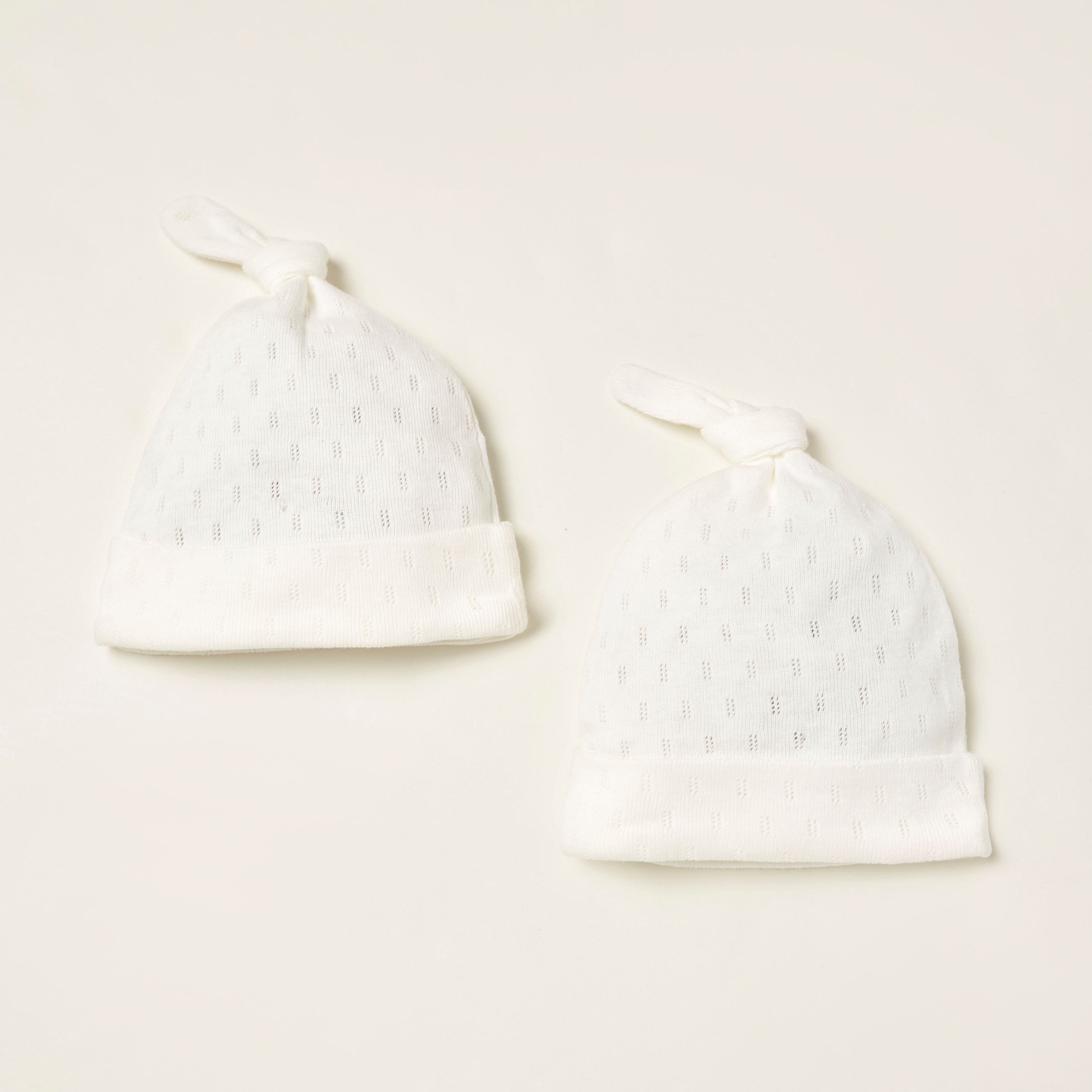 Juniors Textured Cap with Cuffed Hem - Set of 2-baby-girls-accessories-caps-image-1