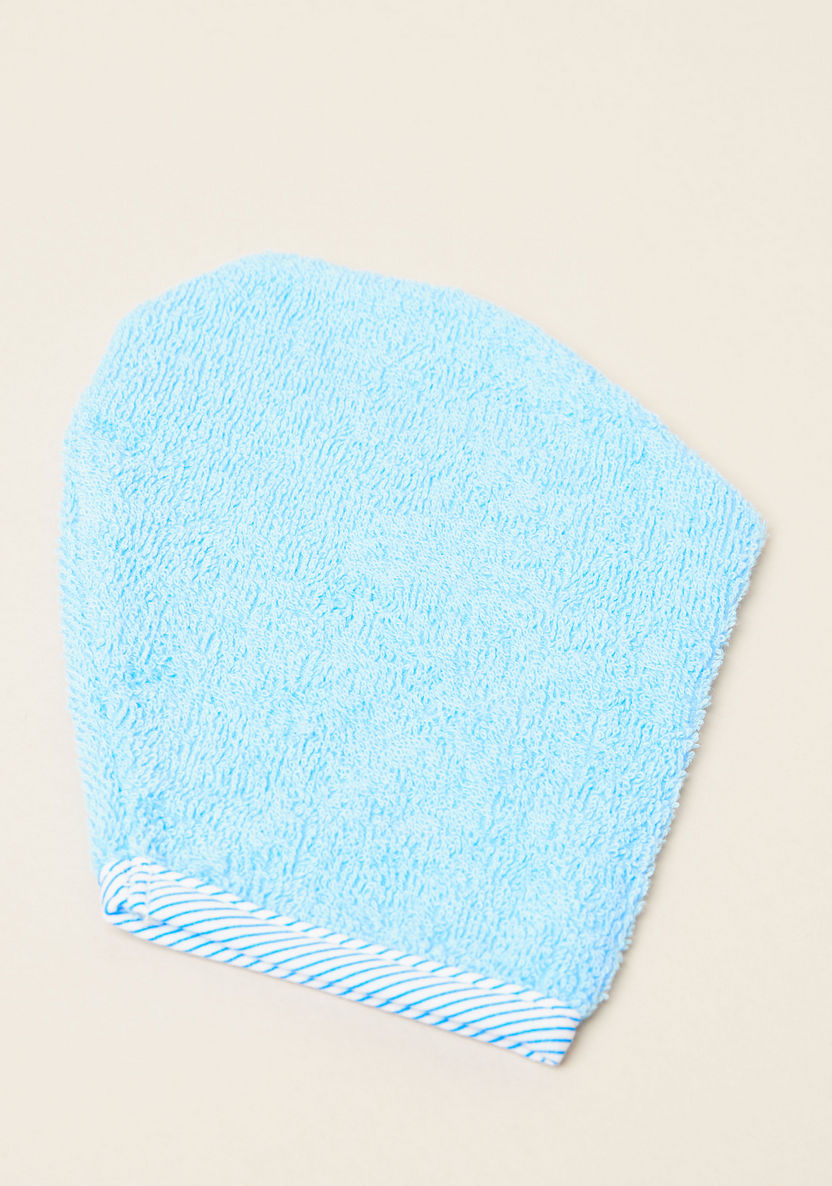 Juniors Textured Hooded Towel with Mitten - 75x90 cms-Towels and Flannels-image-1