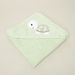Juniors Turtle Embroidered Towel with Hood - 80x80 cms-Towels and Flannels-thumbnail-0