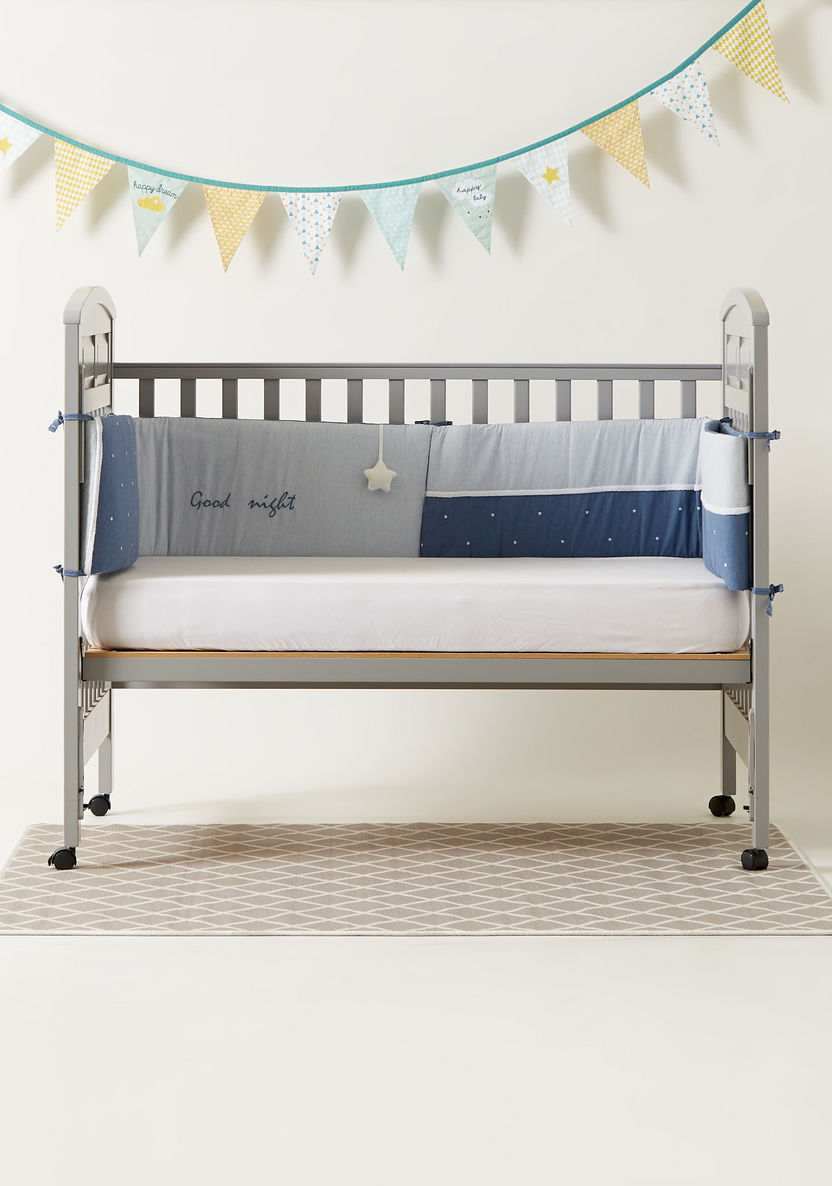 Giggles Night Themed Cot Bumper-Baby Bedding-image-0
