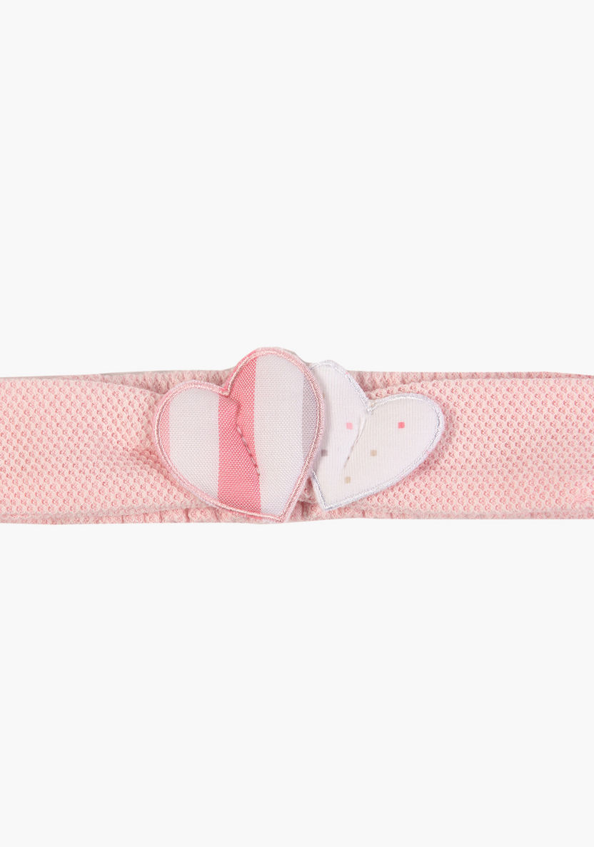 Giggles Textured Headband with Heart Shaped Accents-Hair Accessories-image-0