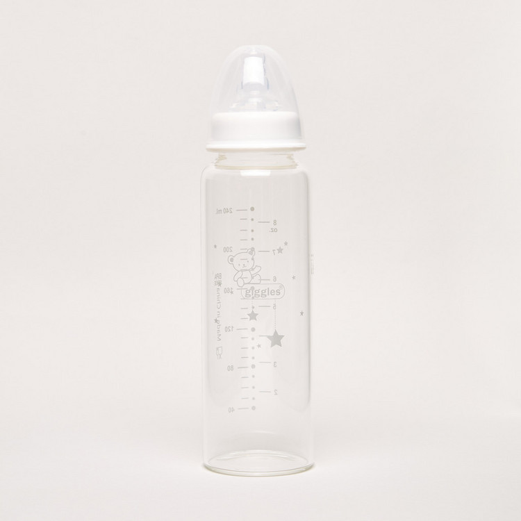 Giggles Glass Feeding Bottle - 240 ml