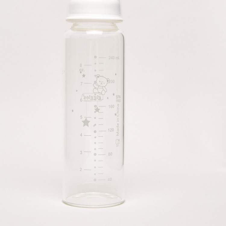 Giggles Glass Feeding Bottle - 240 ml