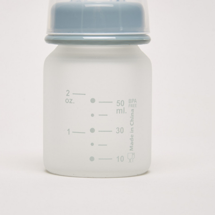 Giggles Glass Feeding Bottle with Silicone Sleeve - 50 ml