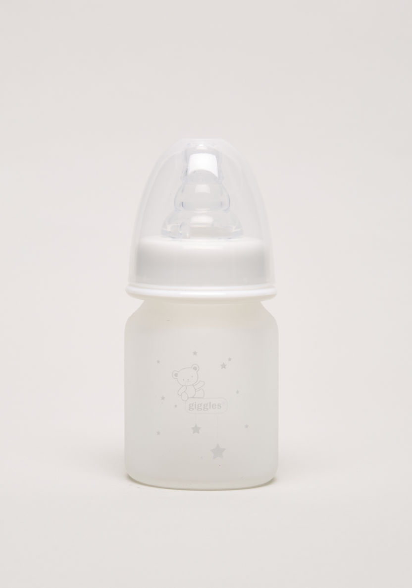 Giggles Glass Feeding Bottle with Silicone Sleeve - 50 ml-Bottle Covers-image-0
