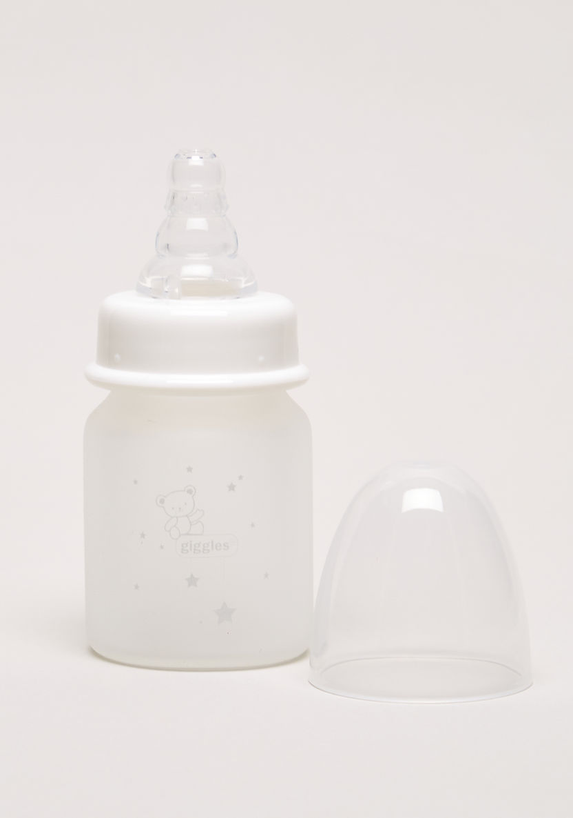 Giggles Glass Feeding Bottle with Silicone Sleeve - 50 ml-Bottle Covers-image-1