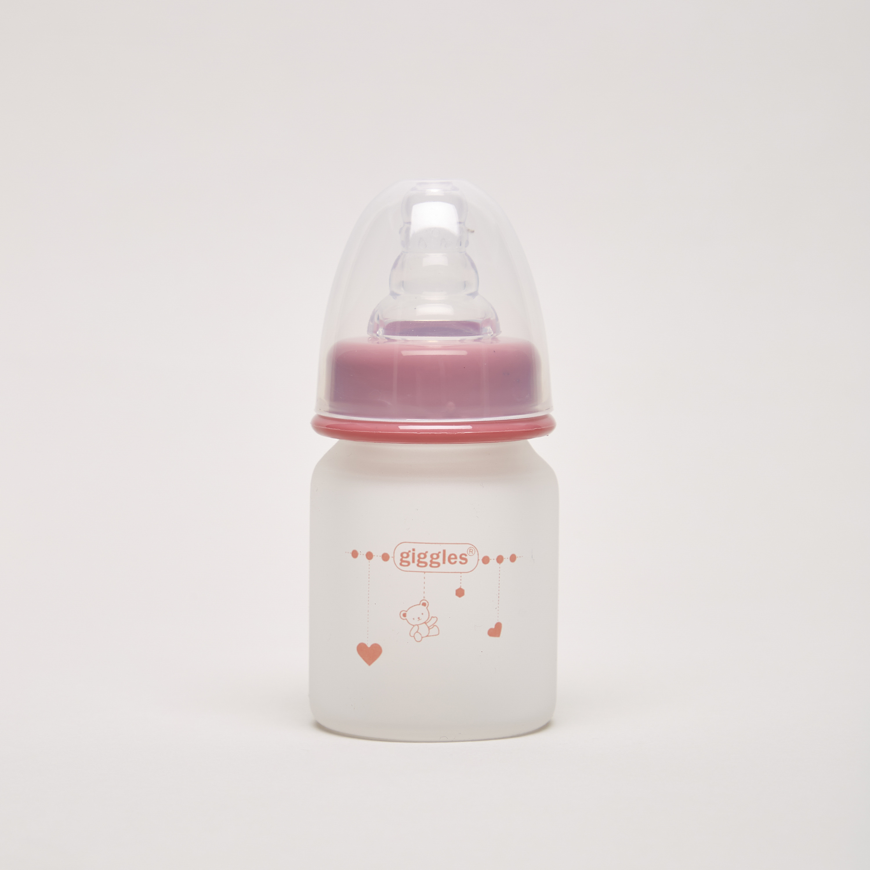 قارورة رضاعة زجاجية بغطاء سيليكون من جيجلز - 50 مل-baby-feeding-feedingbottles-bottlesandteats-image-1
