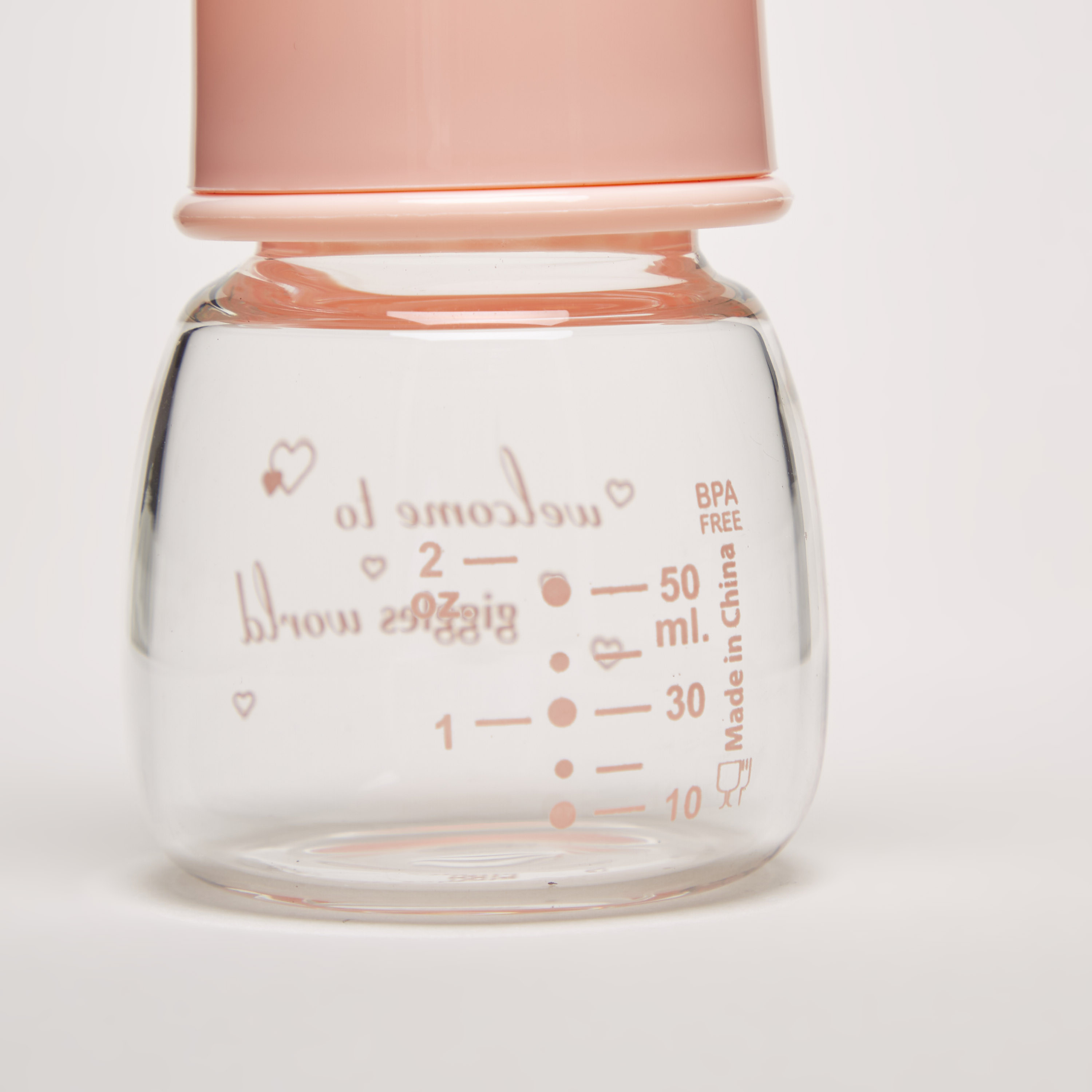 Giggles Printed Glass Feeding Bottle - 50 ml-baby-feeding-feedingbottles-bottlesandteats-image-3
