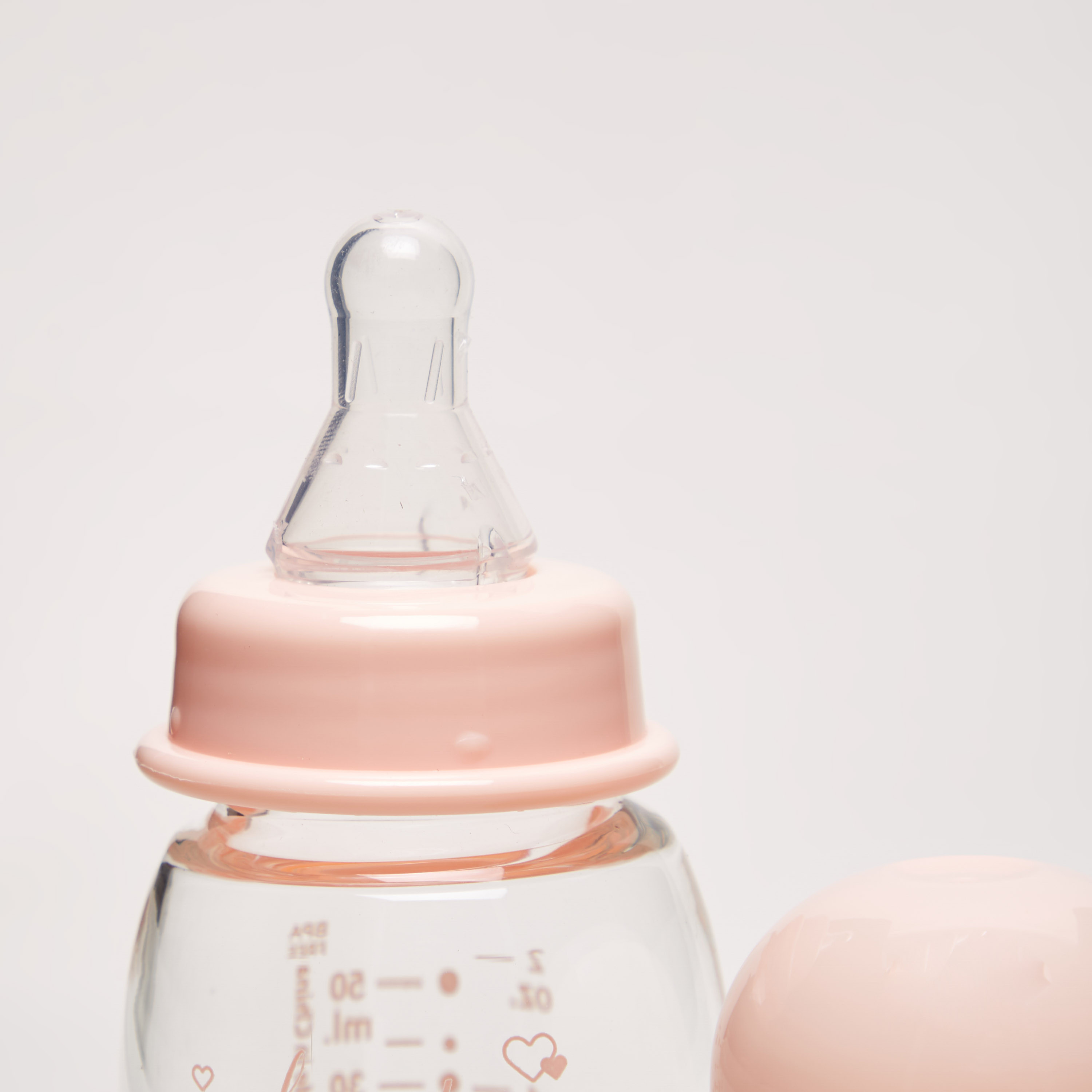 Giggles Printed Glass Feeding Bottle - 50 ml-baby-feeding-feedingbottles-bottlesandteats-image-4