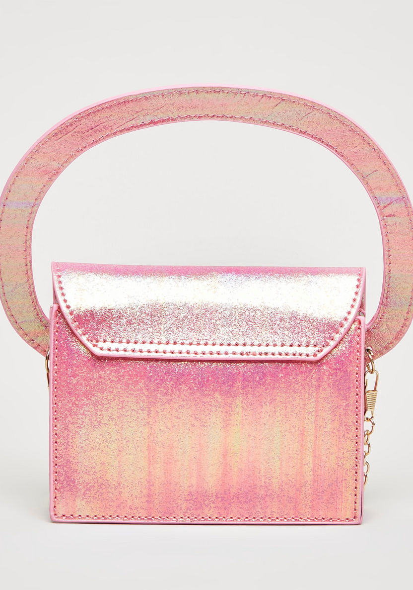 Charmz Glitter Accent Crossbody Bag with Metallic Chain-Bags and Backpacks-image-3