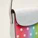Charmz Polka Dot Print Satchel Bag with Glitter Detail and Zip Closure-Bags and Backpacks-thumbnail-3