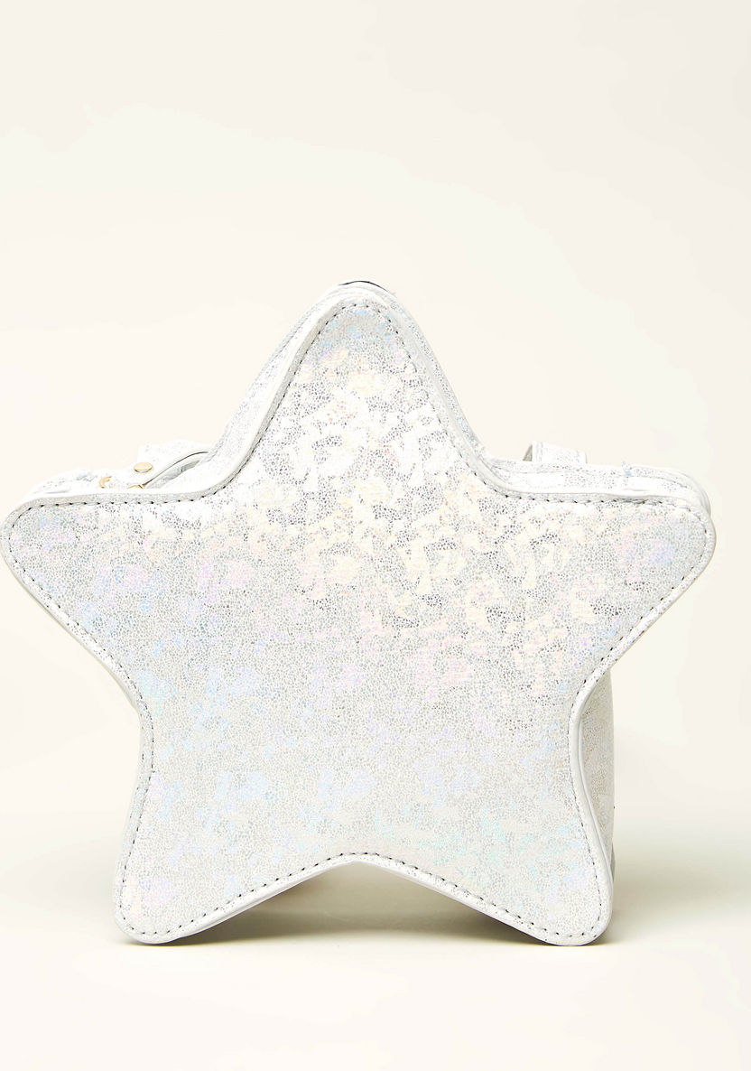 Charmz Textured Star Backpack with Zip Closure-Bags and Backpacks-image-0