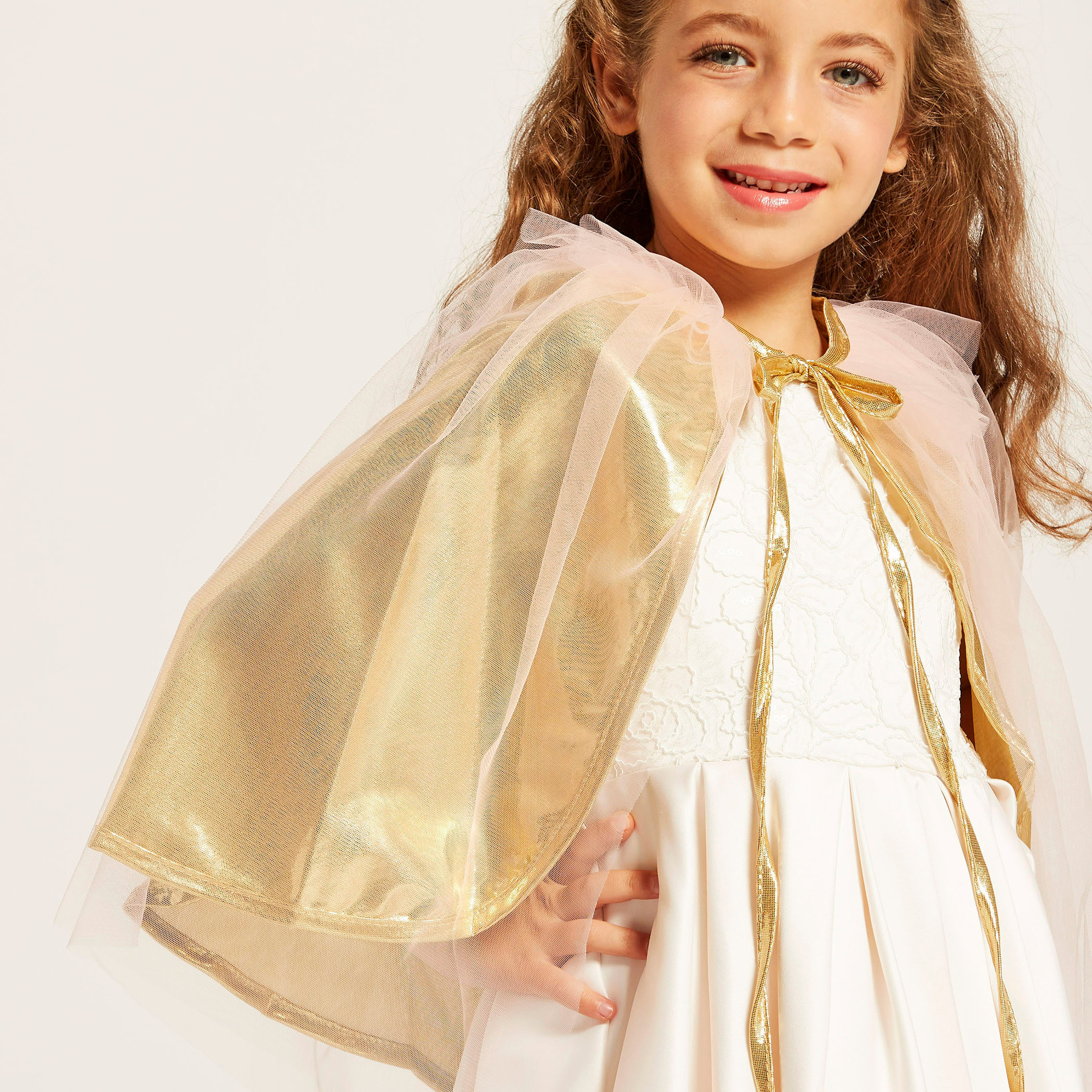 Charmz Mesh Tiered Drape with Tie-Ups-girls-clothing-costumes-image-3