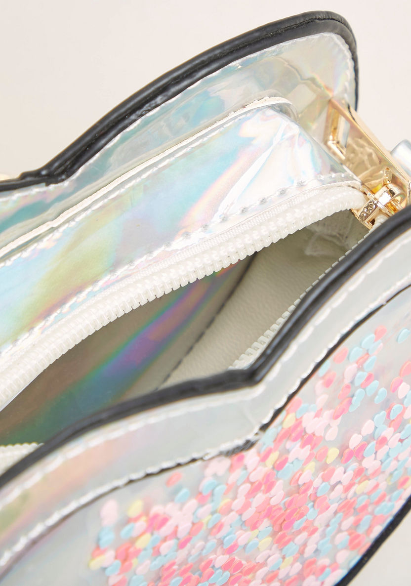 Charmz Heart Shape Crossbody Bag with Metallic Chain-Bags and Backpacks-image-4