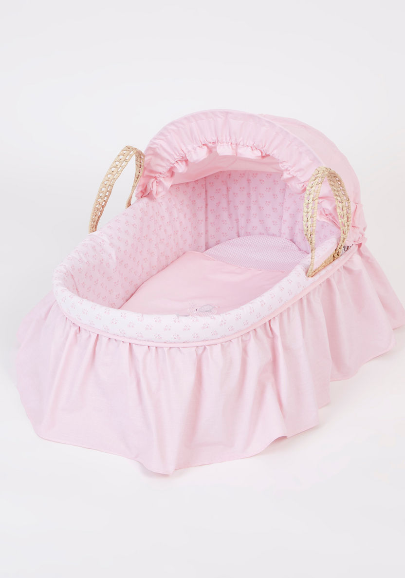 Cambrass Carry Cot with Ruffle Detail-Cradles and Bassinets-image-0