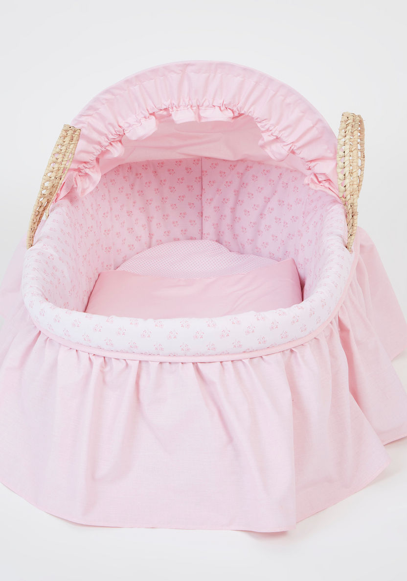 Cambrass Carry Cot with Ruffle Detail-Cradles and Bassinets-image-1