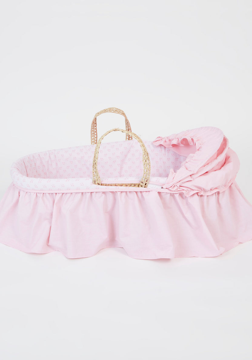 Cambrass Carry Cot with Ruffle Detail-Cradles and Bassinets-image-3