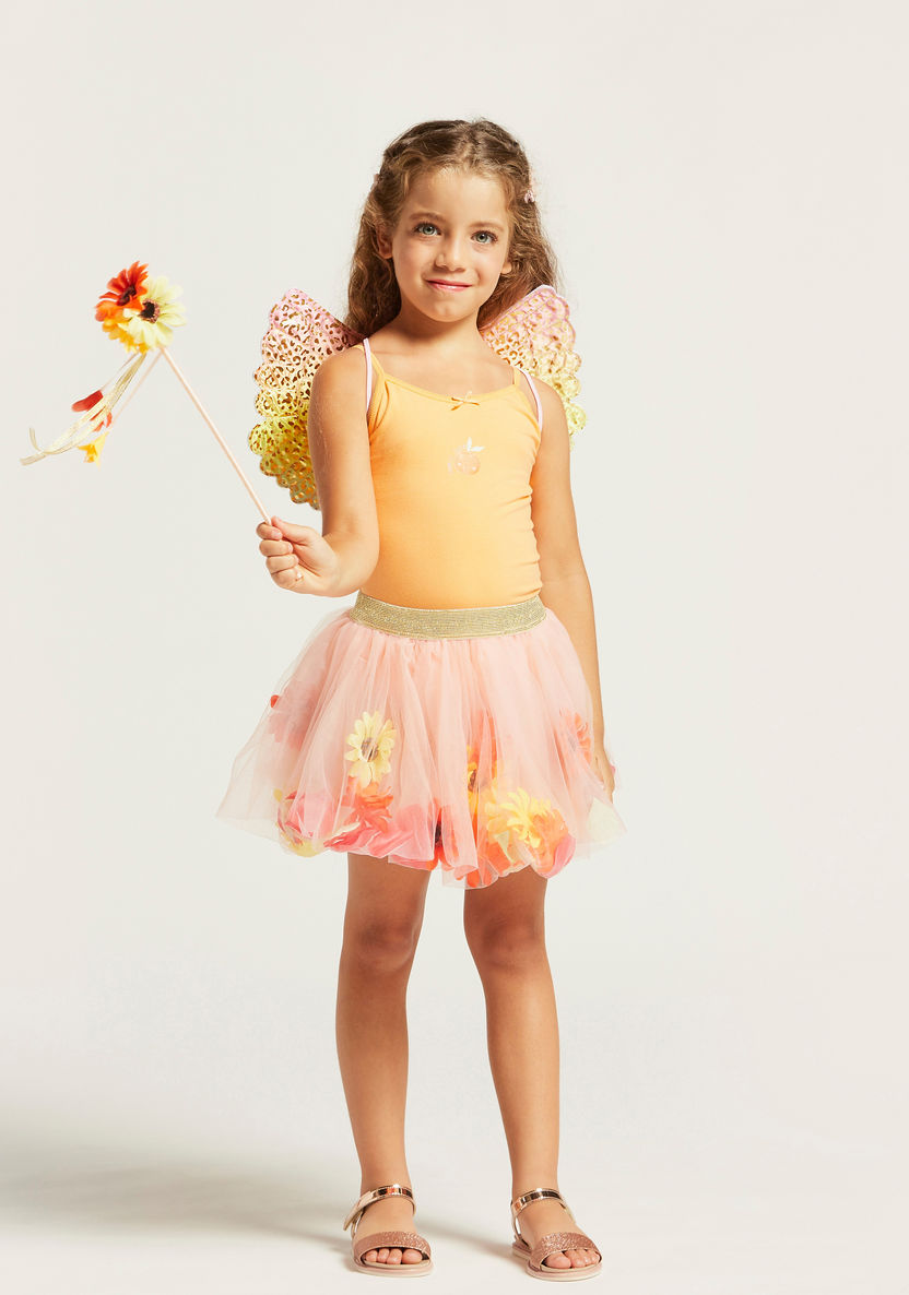 Charmz Butterfly Print Wings with Floral Princess Wand-Role Play-image-0