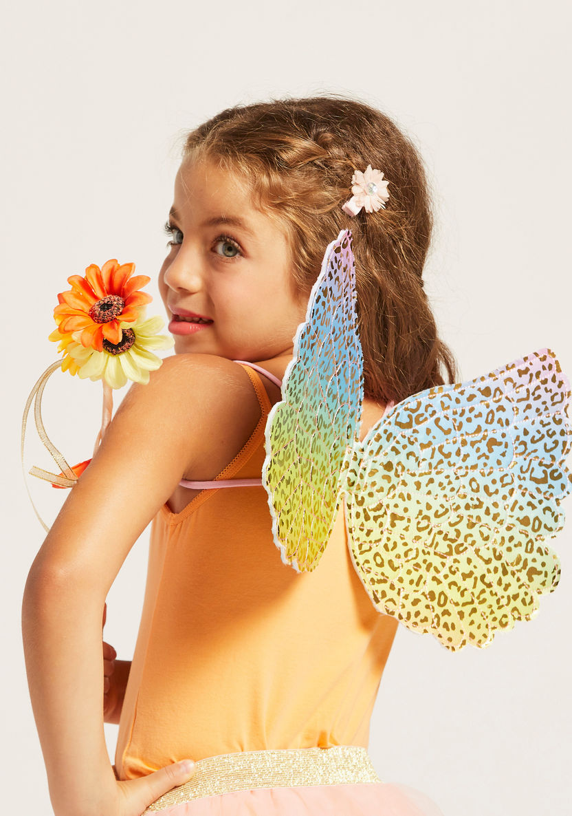 Charmz Butterfly Print Wings with Floral Princess Wand-Role Play-image-1