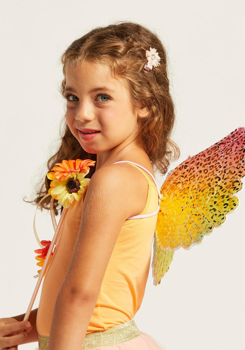 Charmz Butterfly Print Wings with Floral Princess Wand-Role Play-image-2