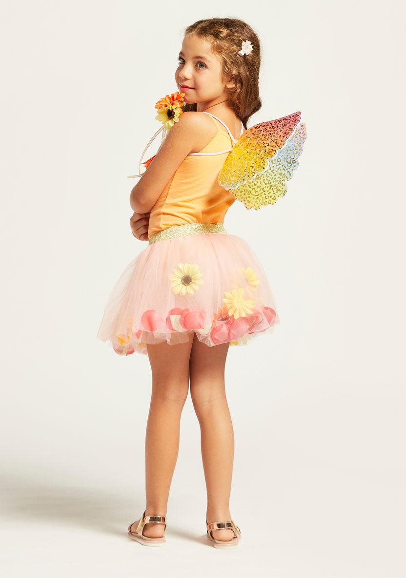 Charmz Butterfly Print Wings with Floral Princess Wand-Role Play-image-3