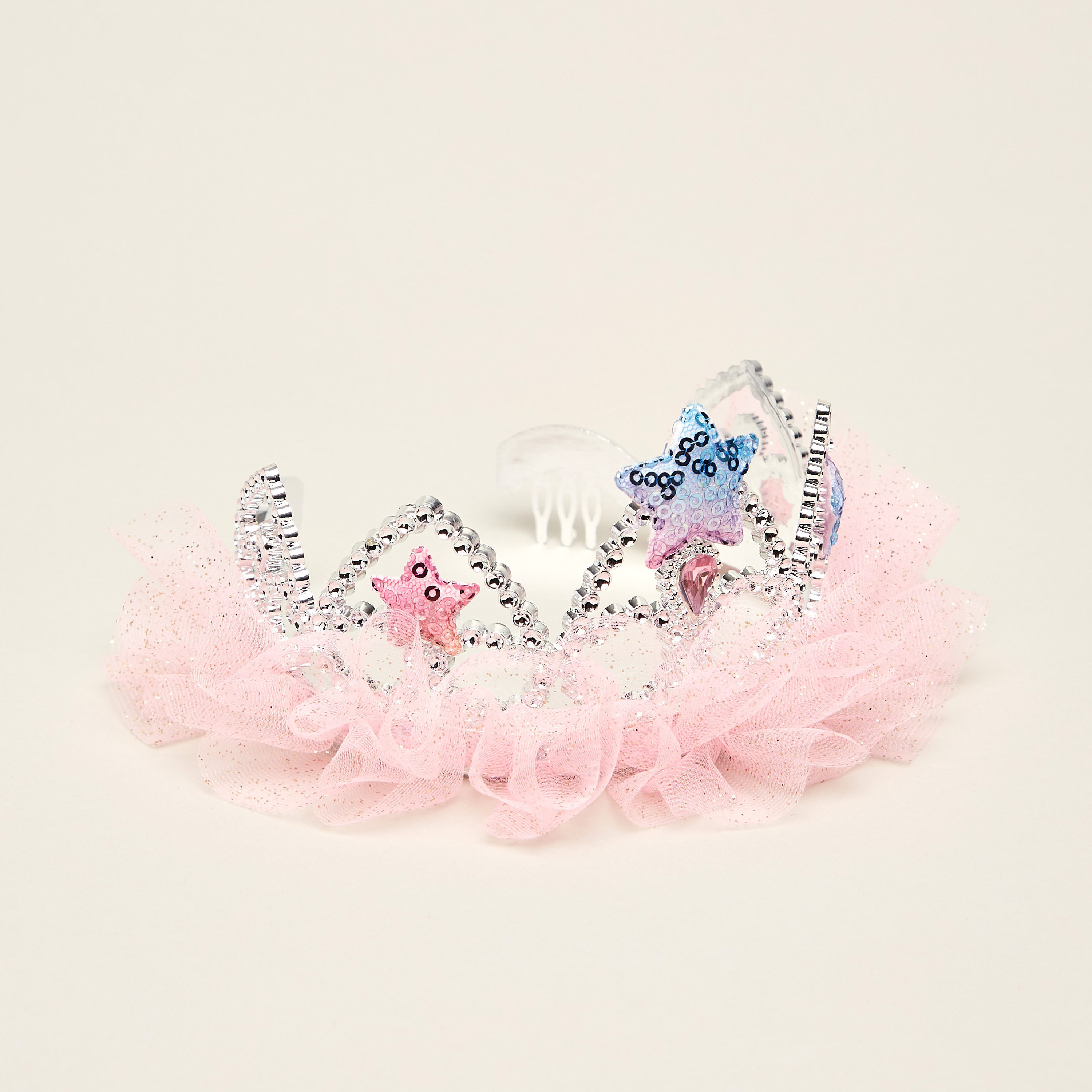 تاج أميرة مرصع بتفاصيل شبكية من تشارمز-girls-clothing-costumes-image-1